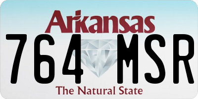 AR license plate 764MSR