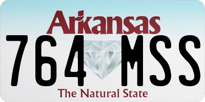 AR license plate 764MSS