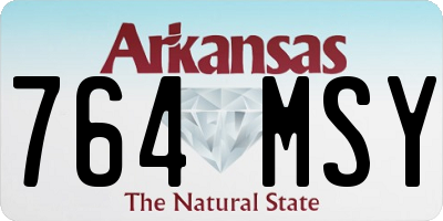 AR license plate 764MSY