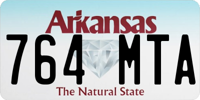 AR license plate 764MTA