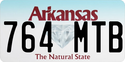 AR license plate 764MTB