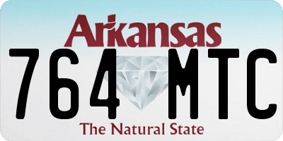 AR license plate 764MTC