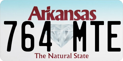 AR license plate 764MTE