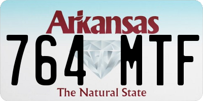AR license plate 764MTF