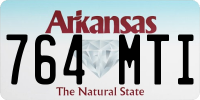 AR license plate 764MTI