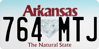 AR license plate 764MTJ