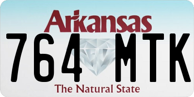 AR license plate 764MTK