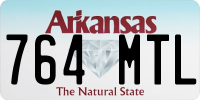 AR license plate 764MTL