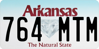 AR license plate 764MTM