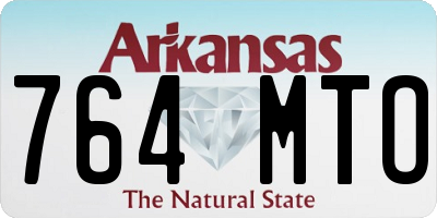 AR license plate 764MTO