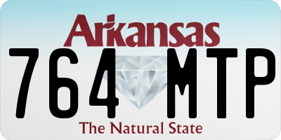 AR license plate 764MTP