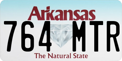 AR license plate 764MTR