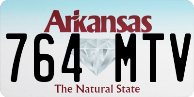 AR license plate 764MTV