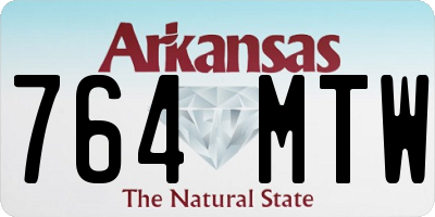 AR license plate 764MTW