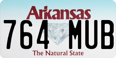 AR license plate 764MUB