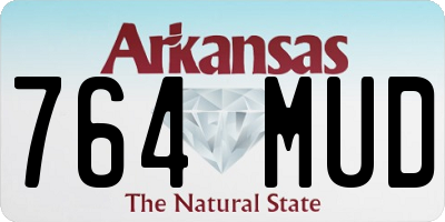 AR license plate 764MUD