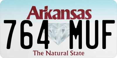 AR license plate 764MUF