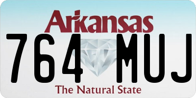 AR license plate 764MUJ