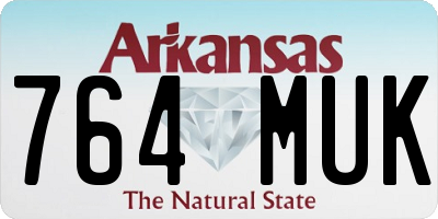 AR license plate 764MUK