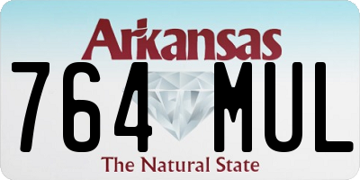 AR license plate 764MUL