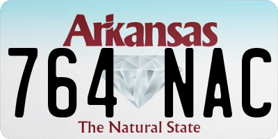 AR license plate 764NAC