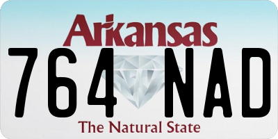 AR license plate 764NAD
