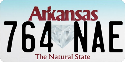 AR license plate 764NAE
