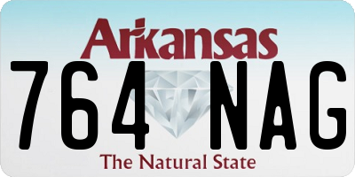 AR license plate 764NAG