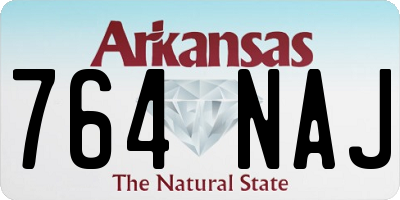 AR license plate 764NAJ