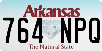 AR license plate 764NPQ