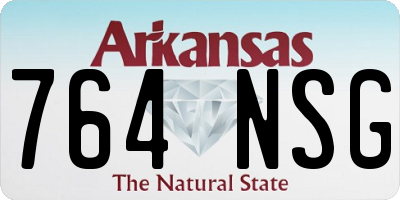 AR license plate 764NSG