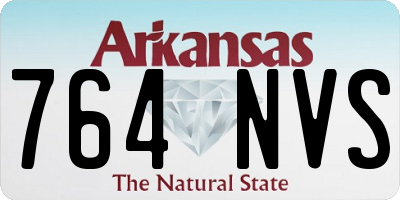 AR license plate 764NVS