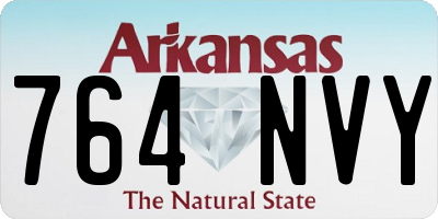 AR license plate 764NVY
