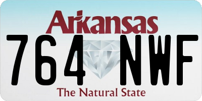 AR license plate 764NWF