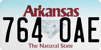 AR license plate 764OAE