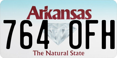 AR license plate 764OFH