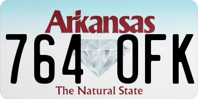 AR license plate 764OFK