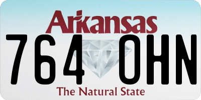 AR license plate 764OHN