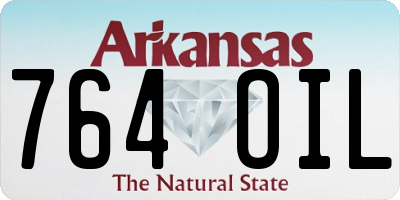 AR license plate 764OIL