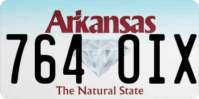 AR license plate 764OIX