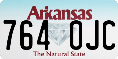 AR license plate 764OJC