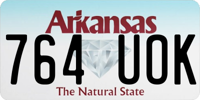 AR license plate 764UOK