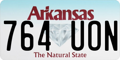 AR license plate 764UON
