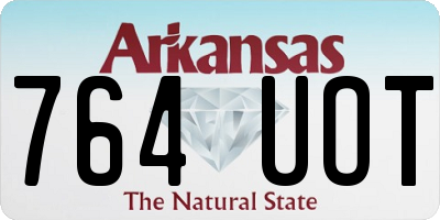 AR license plate 764UOT