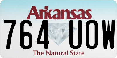 AR license plate 764UOW