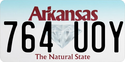 AR license plate 764UOY