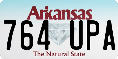 AR license plate 764UPA