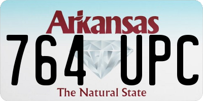 AR license plate 764UPC