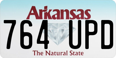AR license plate 764UPD