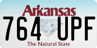 AR license plate 764UPF
